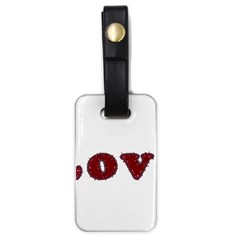 Love Typography Text Word Luggage Tag (one Side) by dflcprints