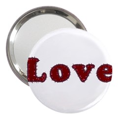 Love Typography Text Word 3  Handbag Mirror by dflcprints