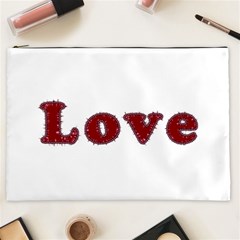 Love Typography Text Word Cosmetic Bag (xxl) by dflcprints