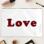 Love Typography Text Word Cosmetic Bag (XXL) Front