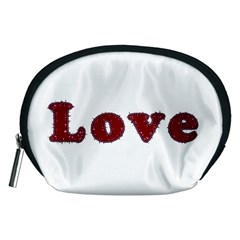 Love Typography Text Word Accessory Pouch (medium) by dflcprints