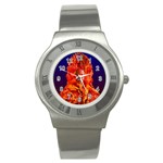 Organic Meditation Stainless Steel Watch (Slim) Front