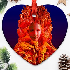 Organic Meditation Heart Ornament (two Sides) by icarusismartdesigns