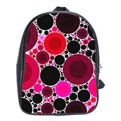 Retro Polka Dot  School Bag (large) by OCDesignss