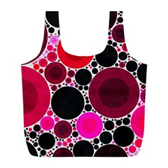 Retro Polka Dot  Reusable Bag (l) by OCDesignss