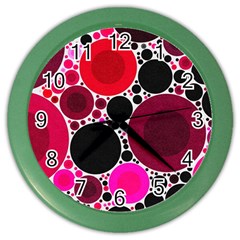 Retro Polka Dot  Wall Clock (color) by OCDesignss