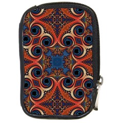 Beautiful Fractal Kelidescopee  Compact Camera Leather Case by OCDesignss