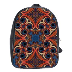 Beautiful Fractal Kelidescopee  School Bag (large) by OCDesignss