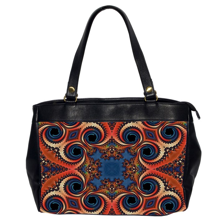 Beautiful Fractal Kelidescopee  Oversize Office Handbag (Two Sides)