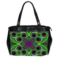 Purple Meets Green Oversize Office Handbag (two Sides) by OCDesignss