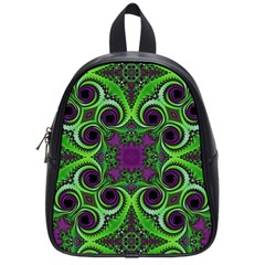 Purple Meets Green School Bag (small) by OCDesignss