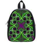 Purple Meets Green School Bag (Small) Front