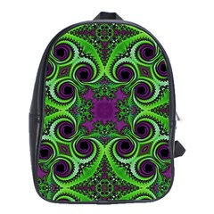 Purple Meets Green School Bag (xl) by OCDesignss