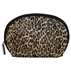 Chocolate Leopard  Accessory Pouch (large) by OCDesignss