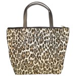 Chocolate Leopard  Bucket Handbag Back