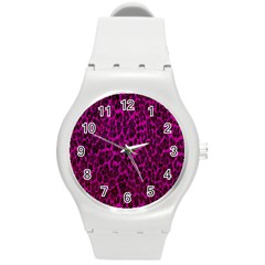 Pink Cheetah  Plastic Sport Watch (medium) by OCDesignss