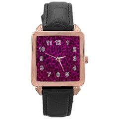 Pink Cheetah  Rose Gold Leather Watch  by OCDesignss