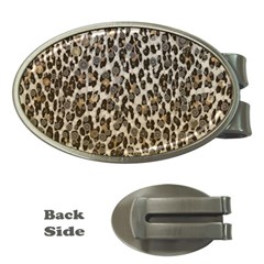 Chocolate Leopard  Money Clip (oval) by OCDesignss