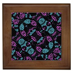 Ornate Dark Pattern  Framed Ceramic Tile by dflcprints