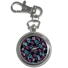 Ornate Dark Pattern  Key Chain Watch by dflcprints