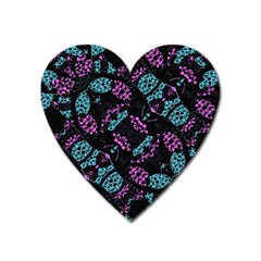 Ornate Dark Pattern  Magnet (heart) by dflcprints