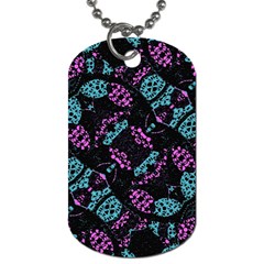 Ornate Dark Pattern  Dog Tag (one Sided) by dflcprints