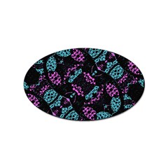 Ornate Dark Pattern  Sticker 10 Pack (oval) by dflcprints