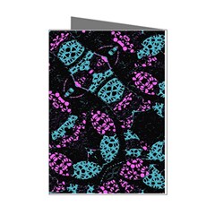 Ornate Dark Pattern  Mini Greeting Card (8 Pack) by dflcprints