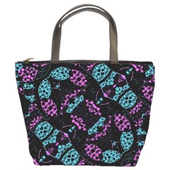 Ornate Dark Pattern  Bucket Handbag by dflcprints