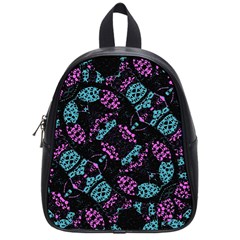 Ornate Dark Pattern  School Bag (small) by dflcprints