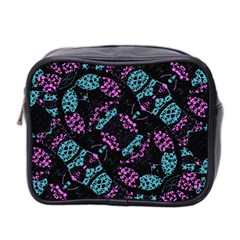 Ornate Dark Pattern  Mini Travel Toiletry Bag (two Sides) by dflcprints