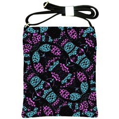 Ornate Dark Pattern  Shoulder Sling Bag by dflcprints