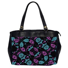 Ornate Dark Pattern  Oversize Office Handbag (two Sides) by dflcprints