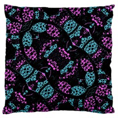 Ornate Dark Pattern  Large Cushion Case (single Sided)  by dflcprints