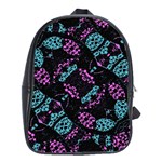 Ornate Dark Pattern  School Bag (XL) Front