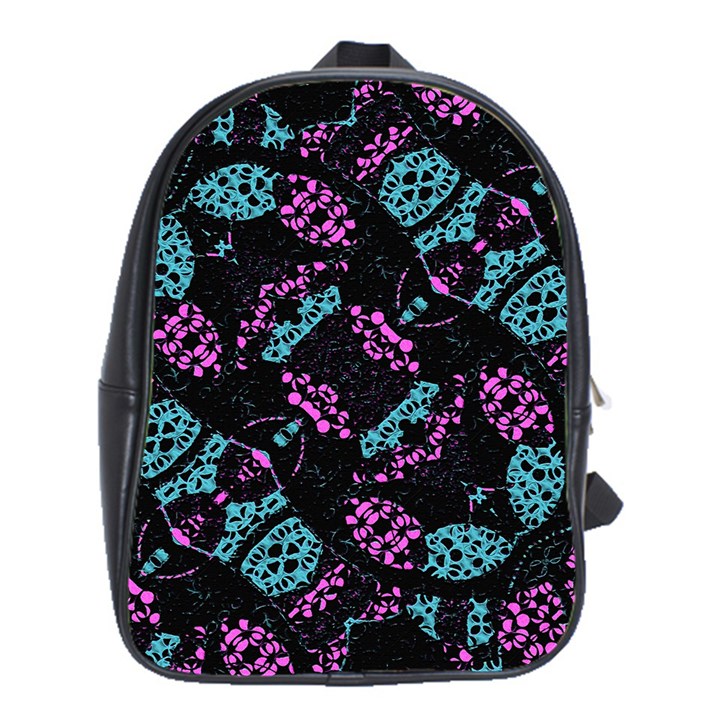 Ornate Dark Pattern  School Bag (XL)