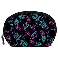 Ornate Dark Pattern  Accessory Pouch (large) by dflcprints