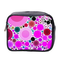 Bubble Gum Polkadot  Mini Travel Toiletry Bag (two Sides) by OCDesignss