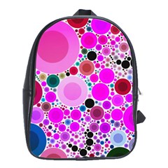 Bubble Gum Polkadot  School Bag (large)