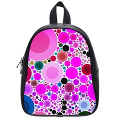 Bubble Gum Polkadot  School Bag (small)