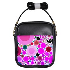 Bubble Gum Polkadot  Girl s Sling Bag by OCDesignss