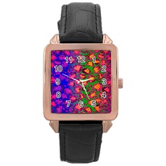 Florescent Cheetah Rose Gold Leather Watch  by OCDesignss