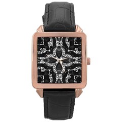 Black Onyx  Rose Gold Leather Watch  by OCDesignss