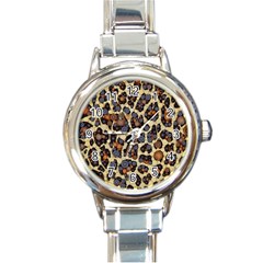 Cheetah Abstract Round Italian Charm Watch