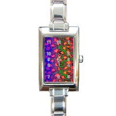 Florescent Cheetah  Rectangular Italian Charm Watch by OCDesignss