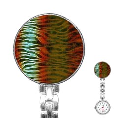 Earthy Zebra Stainless Steel Nurses Watch