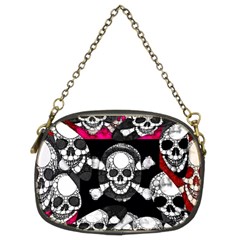 Metal Bling Skulls  Chain Purse (two Sided)  by OCDesignss