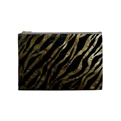 Gold Zebra  Cosmetic Bag (medium) by OCDesignss