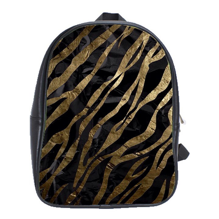 Gold Zebra  School Bag (Large)