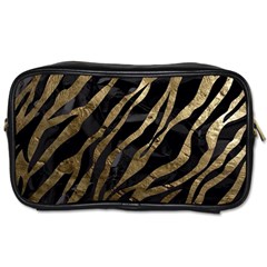 Gold Zebra  Travel Toiletry Bag (two Sides) by OCDesignss